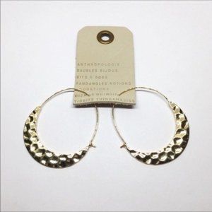 NWT Anthropologie Gold Hoop Earrings